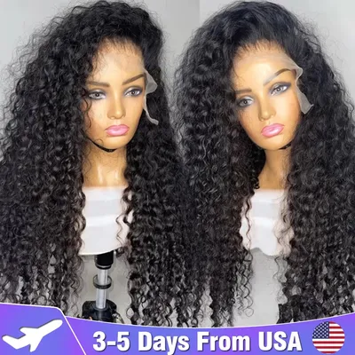 13x4 13x6 Deep Wave Lace Front Wig Human Hair Transparent Lace Frontal Wigs For Women Human Hair