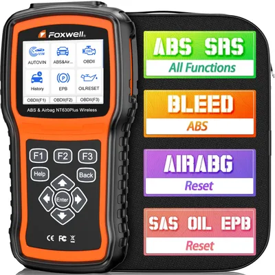 Foxwell NT630 Plus Wireless OBD2 Scanner Engine Check ABS SRS EPB OIL SAS Calibration Code Reader