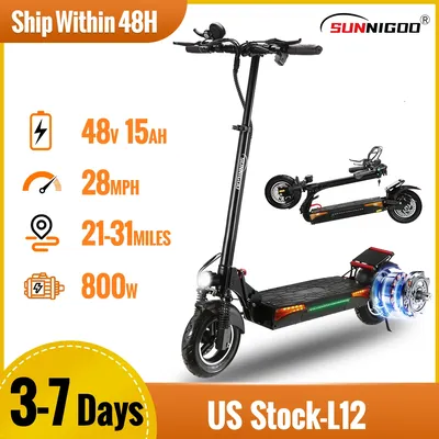 Electric Scooter Powerful 800w Motor 28Mph 48V 15Ah Electric Skateboard 22-28miles Long Range