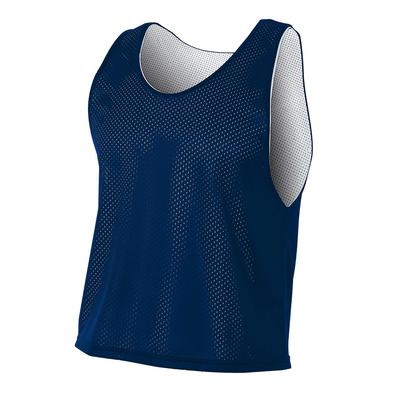 A4 N2274 Athletic Men's Lacrosse Reversible Practice Jersey T-Shirt in Navy Blue/White size XL | Polyester A4N2274