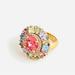 J. Crew Jewelry | J.Crew Rainbow Crystal Cocktail Ring - Size 6 | Color: Gold/Pink | Size: Os