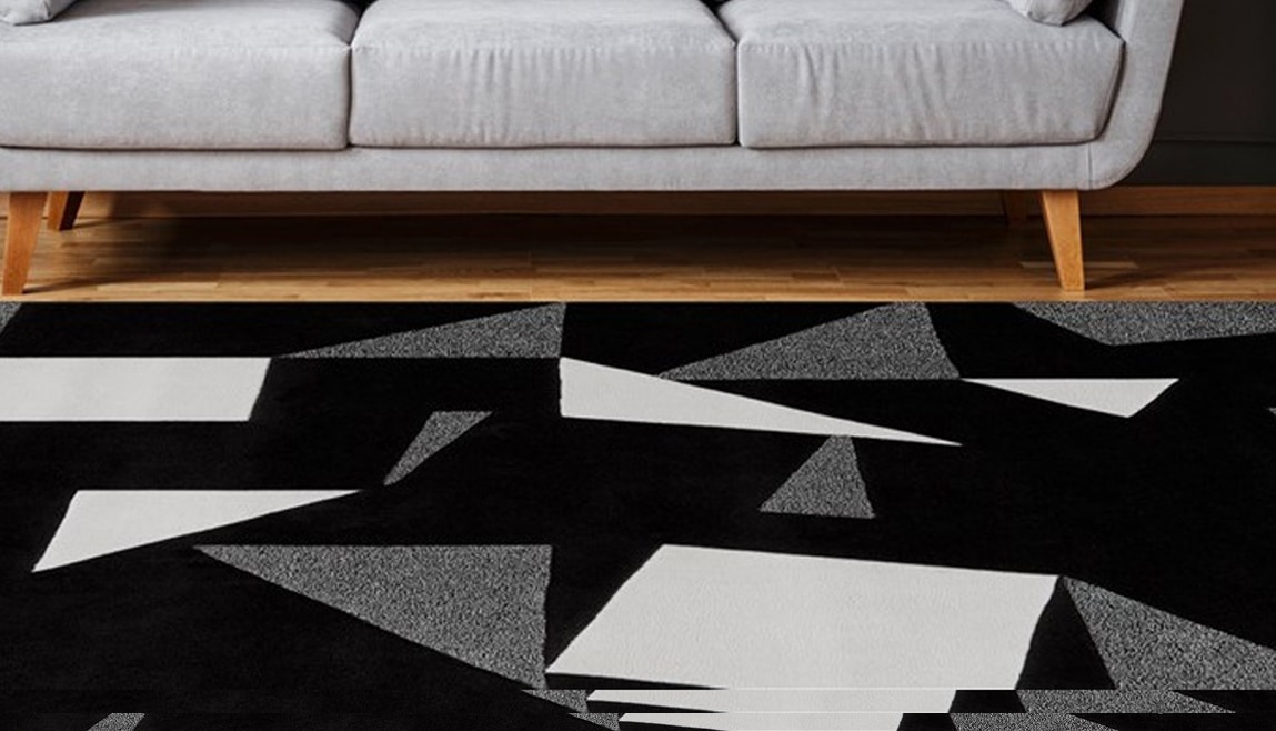 Teppich ARTE ESPINA "Spirit Frisee 3108", schwarz-weiß (schwarz, weiß, grau), B:140cm H:23mm L:200cm, Obermaterial: 100% Modacryl, Teppiche, Besonders strapazierfähig und pflegeleicht Image