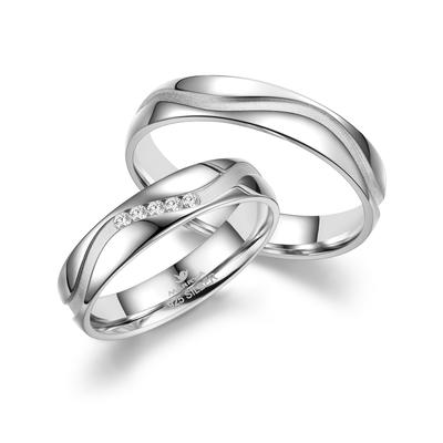 Partnerring MARRYA "Silber Ringe Trauringe Eheringe Partnerringe" Gr. 62, silber (damen ring, silber), Fingerringe, Dame