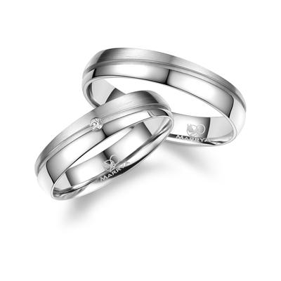 Partnerring MARRYA "Silber Ringe Trauringe Eheringe Partnerringe" Gr. 62, silber (damen ring, silber), Fingerringe, Dame