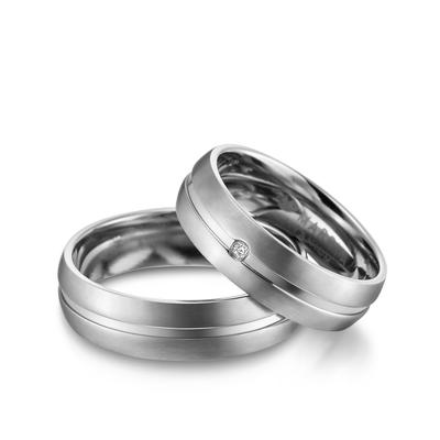 Partnerring MARRYA "Titan Ringe Trauringe Eheringe Partnerringe" Gr. 52, silber (damen ring, silber), Fingerringe, Damen