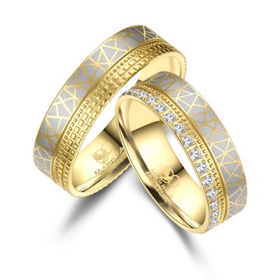 Partnerring MARRYA "Edelstahl Ringe Trauringe Eheringe Partnerringe" Gr. 68, silber (damen ring, silber, gold), Fingerri