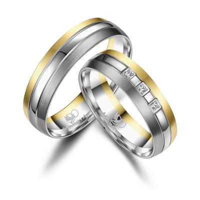 Partnerring MARRYA "Titan Ringe Trauringe Eheringe Partnerringe" Gr. 64, gold (damen ring, gold, silber), Fingerringe, D