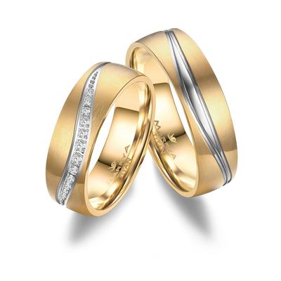 Partnerring MARRYA "Titan Ringe Trauringe Eheringe Partnerringe" Gr. 74, gold (herren ring, gold, silber), Fingerringe, 