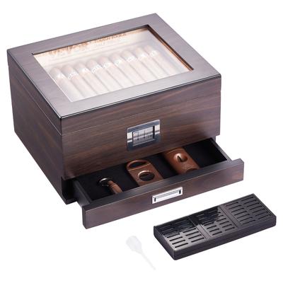 VEVOR Cigar Humidor Handmade Spanish Cedar Wood Cigar Desktop Box