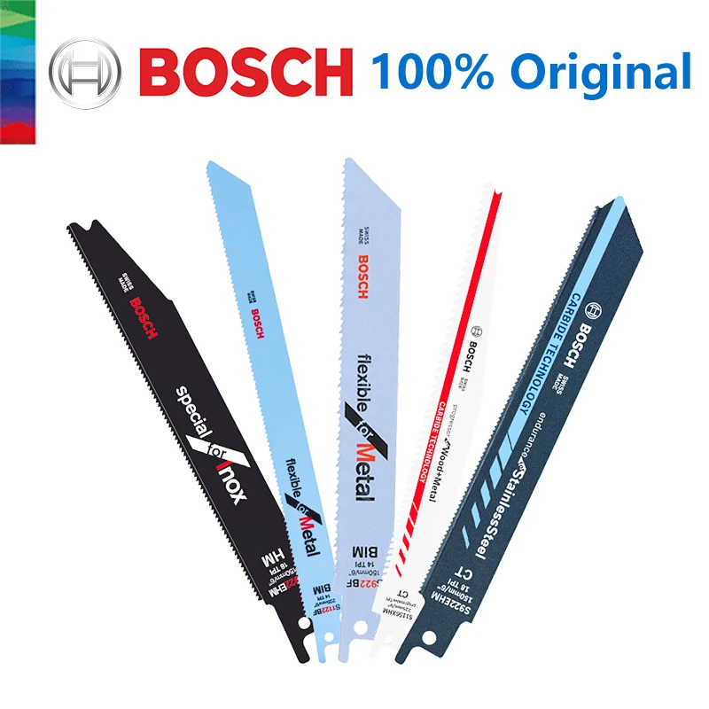 1 pz Bosch lama per sega alternativa lama per sega a sciabola per taglio di metalli lama per sega elettrica lama per sega a sciabola per calcestruzzo bimetallica per la lavorazione del legno