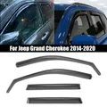 4 pezzi deflettore finestrino laterale auto nero parapioggia integrato per Jeep Grand Cherokee 2014-2020