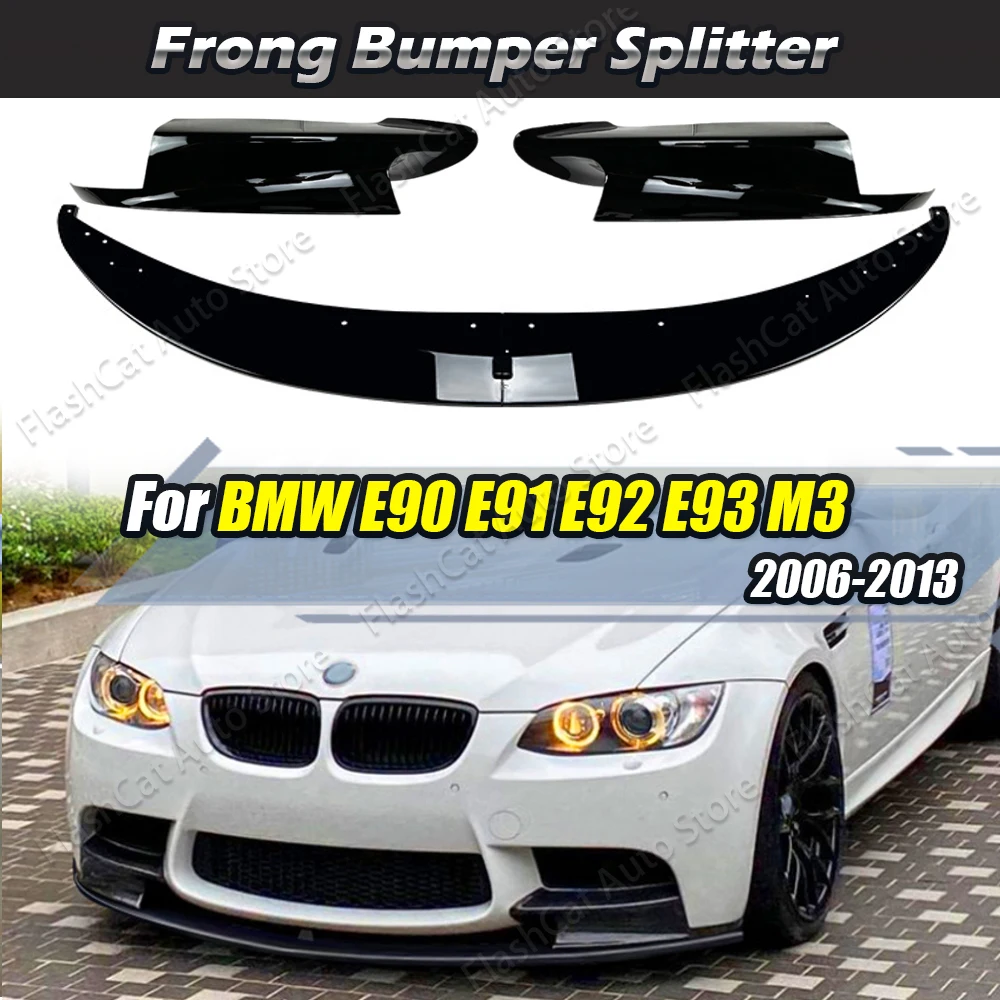 Paraurti anteriore Lip Splitter Diffusore Body Kit Spoiler Paraurti Guard Protector Per BMW Serie 3 E90 E91 E92 E93 M3 2006-2013 ABS