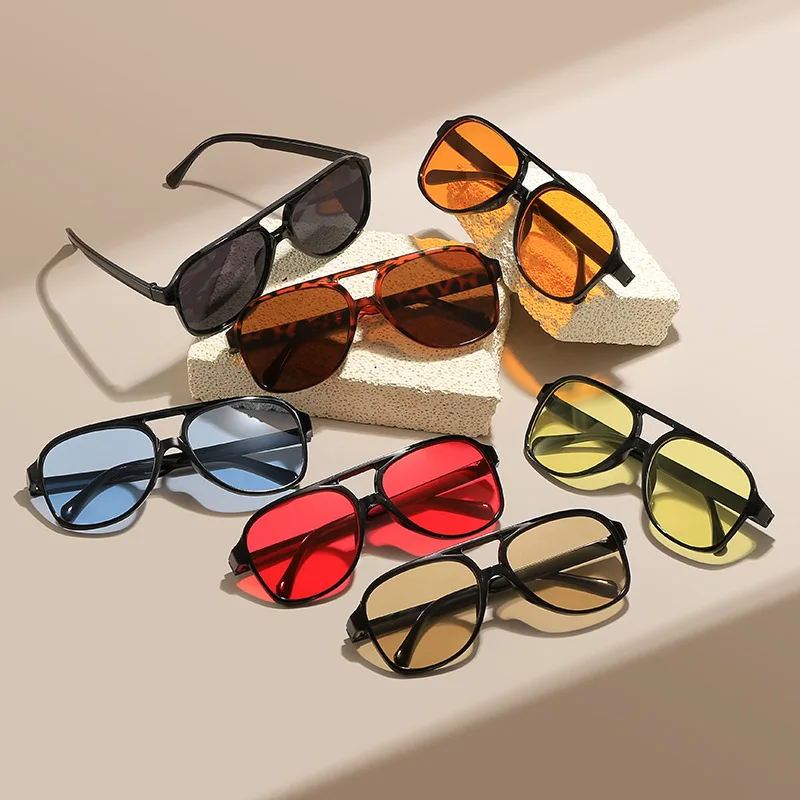Nuovi occhiali da sole rotondi con montatura per Pc donna uomo occhiali da sole quadrati di marca Vintage per occhiali da sole antiriflesso per occhiali da sole femminili con sfumature maschili