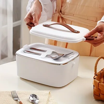 1.8L Electric Lunchbox Food Heater Car And Home Use Portable Lunch Heater Stainless Steel Portable Food Warmer,