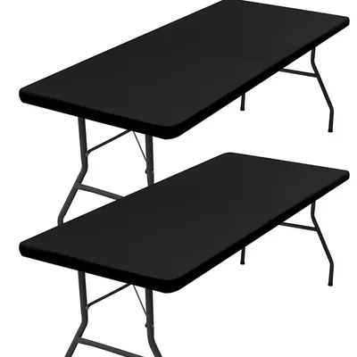 Stretch Tablecloth Washable Polyester Table Cover Tablecloth Fits Table Protector Picnic Outdoor Party Wedding Table Cloth