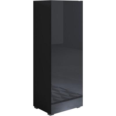 Stehende Schrank mit 2cm Füsse Hängeschrank Vitrinenschrank Vitrine Wohnzimmer 1 Tür 3 Fächer Image