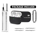 Custodia per Apple Airpods pro Custodia Accessori per auricolari Auricolare Bluetooth wireless Cover Air Pod Pro 2 in silicone con kit di pulizia