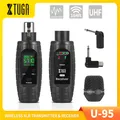 XTUGA UHF Professionale Convertitore per microfono cablato a wireless Microfono Trasmettitore XLR wireless Ricevitore per microfono dinamico