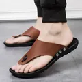 YRZL Pantofole estive da uomo Infradito da uomo Pantofole da spiaggia Sandali marroni Scarpe comode
