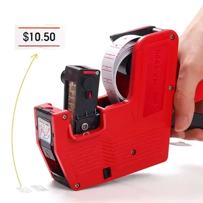 Red MX-5500A 8-bit label gun with 1pc ink, manual pricing machine