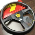 MOMO Veloce Racing V1 350mm 14 'volante sportivo in vera pelle giallo butt