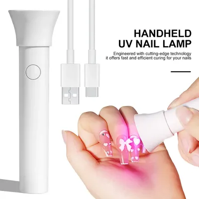 Nail UV LED Lamp Dryer Portable Rechargeable Flashlight UV Light for Drying Nails Gel Polish Lamps Machine Pin Cure Tools