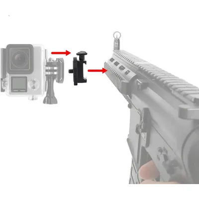 Universal Gun Phone Mount Holder Smartphone Action Camera Picatinny Waver Rail Mount Adapter Compatible for Gopro iphone