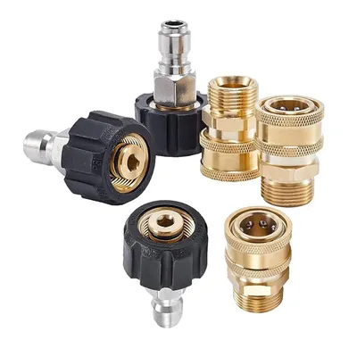 Pressure Washer Adapter Sets M22 to 1/4 Inch Quick Connector Kit Quick Connect Gun to Hose for Attach a Hose to The Water Pumps