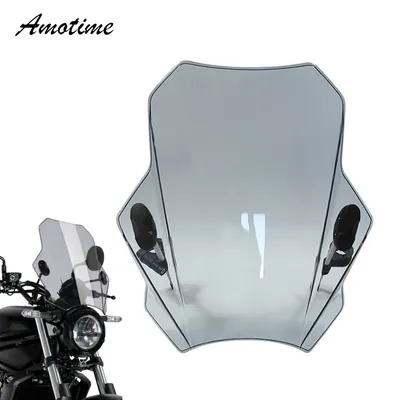 For KAWASAKI ELIMINATOR SE 400 450 E400 E450 2023 2024 Universal Motorcycle Windshield Windscreen Wind Deflector Round Headlight