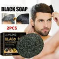 2X Soap Hair Darkening Shampoo Bar Repair Gray White Hair Color Dye Face Hair Body Shampoo 60g