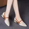 Women's Shoes 2023 Mary Janes Slip-on Women's High Heels Summer Office Pumps Women Hollow Out Closed