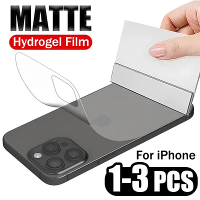 1-3PCS Matte Hydrogel Film Back For Apple iPhone 15 13 14 12 11 Pro Max Mini Plus SE XS XR 6 7 No Glass Protector Full Cover