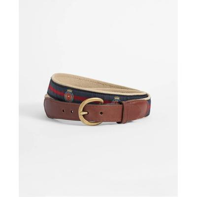 Brooks Brothers Men's Ribbon Overlay Crest Belt | Size 42