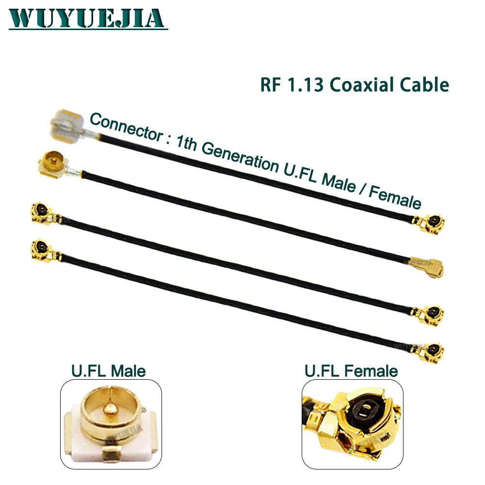 1 Stück RF1.13 Kabel uFL/u.FL/MHF-1 Buchse auf 1. Generation Stecker/Buchse für WIFI-Antennen-Pigtail-Verlängerungskabel RF-Kabel 5 ~ 60 cm Image