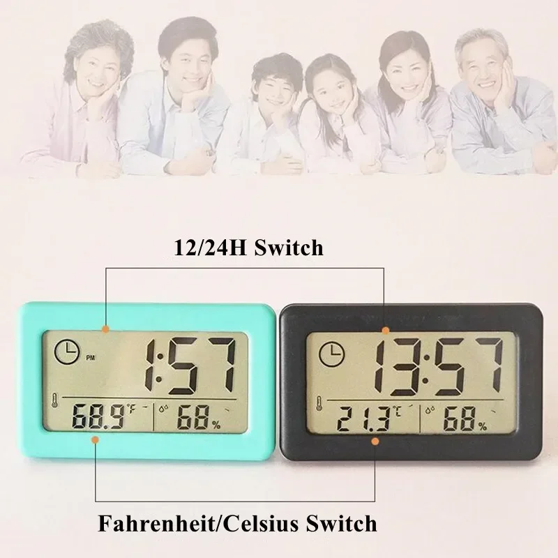 Wanduhr Digitale Tischuhr Elektronik Wecker Schlafzimmer Dekoration Zeitmesser Schreibtisch Elektronische Nacht Led Wohnkultur Image