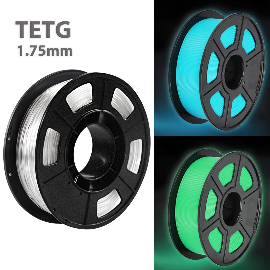 500g Transparent Night Glow Blau 3D PETG Drucker Filament 1,75mm 3D Druck Materialien Verbrauchsmaterialien Material 3D Drucker Image