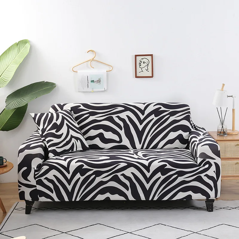 Sofa Elastic Sofa Erweiterbare Zebra Particle Shell und Einzelsofa Shell für Salon Image
