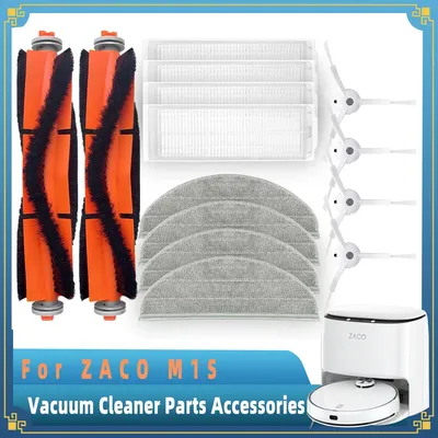 Kompatibel für zaco m1s roboter staubsauger ersatzteile zubehör hauptseiten bürste hepa filter mop pad Image
