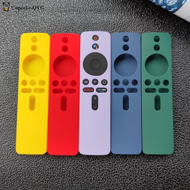 1pc silikon fernbedienung fall für xiaomi mi box s/4x fernbedienung tv stick abdeckung stoßfest staub dicht fernbedienungen steuerungs schutz Image