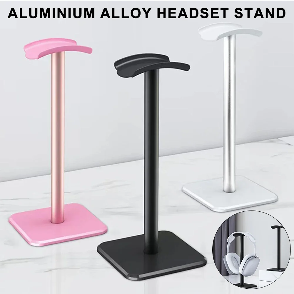 Kopfhörer halter aus Aluminium legierung Platzsparende Gaming-Headset-Ständer Rack Desktop-Organizer-Display-Kopfhörer halterung Image