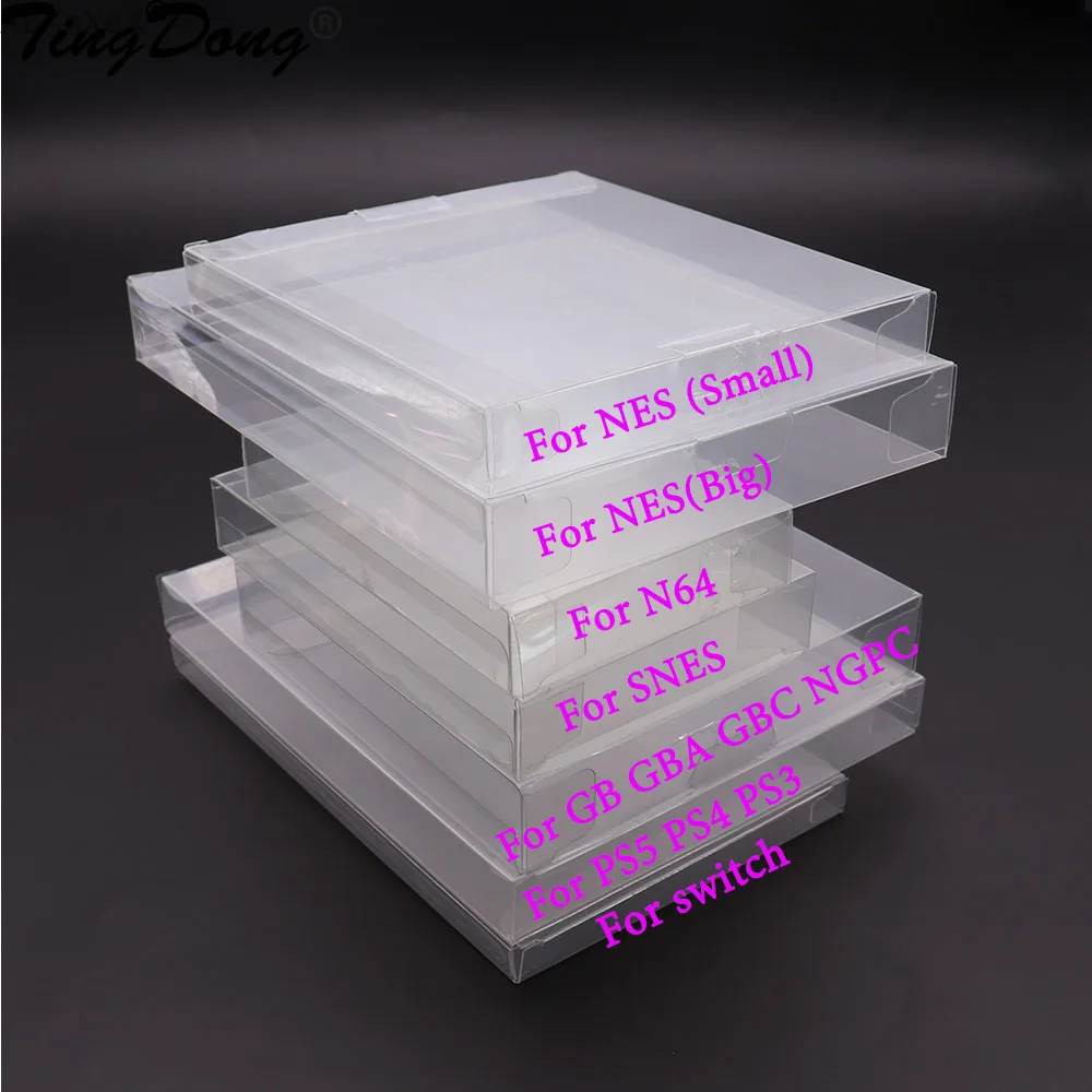 20 stücke transparente Game Box Protector Case CIB-Spiele klares Plastik Haustier für N64 GB GBA GBC NES NES Switch für PS5 PS4 PS3 PS2 Image