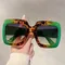 Kammpt übergroße quadratische Sonnenbrille Frauen Mode Vintage Candy Color Sonnenbrille ins trend ige stilvolle Design Outdoor-Sonnenbrillen