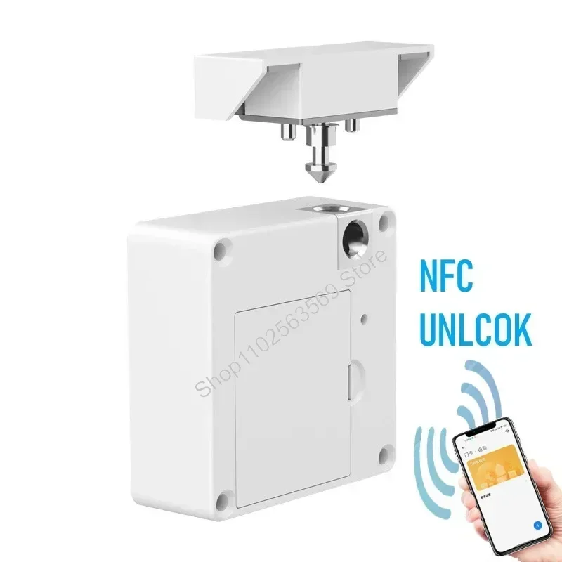 Intelligentes Schrankschloss, unsichtbare elektronische Schlösser für Schließfächer, IC-Karte, NFC, Entriegelung, Schließfach, Sauna, Schrank, Schublade, intelligente Möbelschlösser Image
