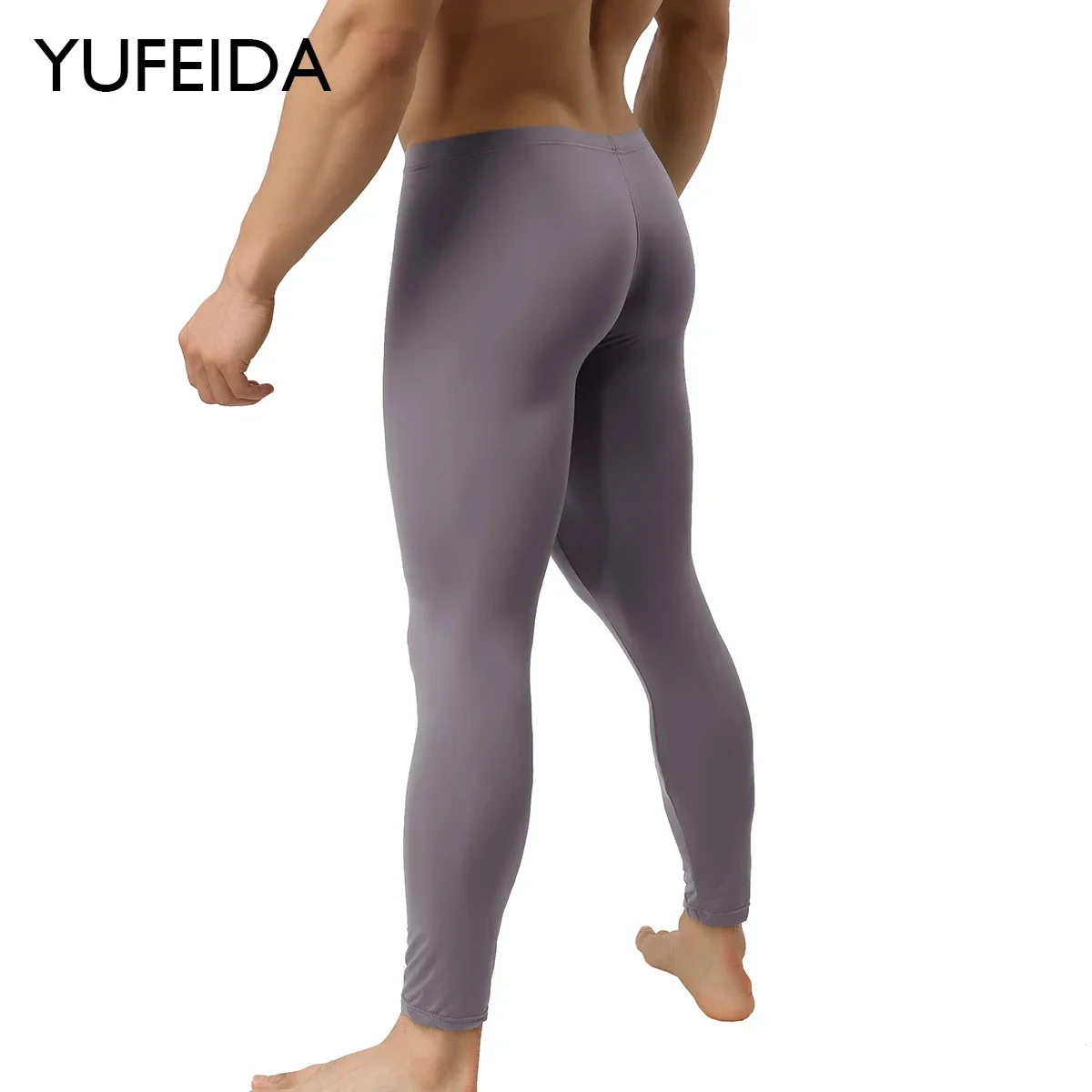Yufeida sexy schiere Eisse ide Männer Legging Homme Nachtwäsche Long Johns Herren sexy Unterwäsche Bottom Hose ultra dünne Männer Home Hose Image