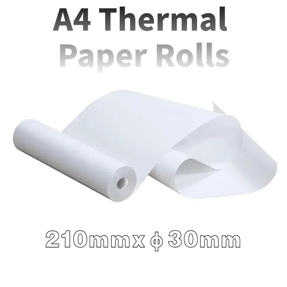 Thermopapier a4 210mm Breite Durchmesser 30mm wasserdichte öl beständige Endlos papierrolle für a40/a4 Thermo drucker Image