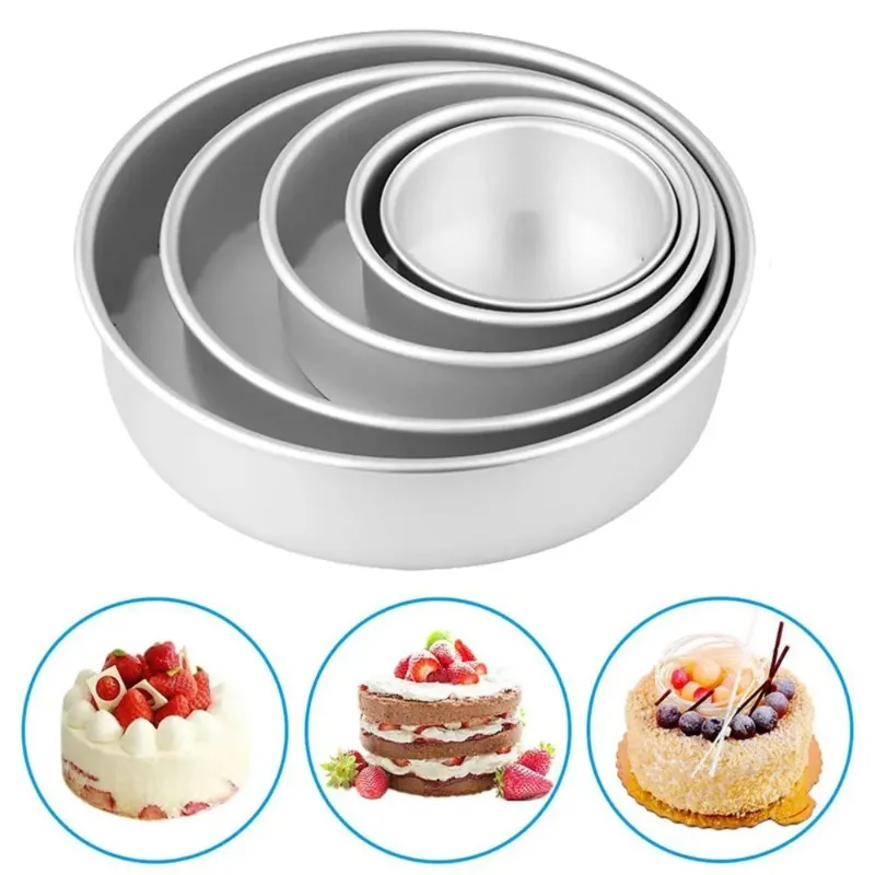 Runde Kuchen form Aluminium legierung Antihaft-Kuchen form Mousse Kuchen blech Backform Küche abnehmbare Boden Kuchen Dekorations werkzeuge Image