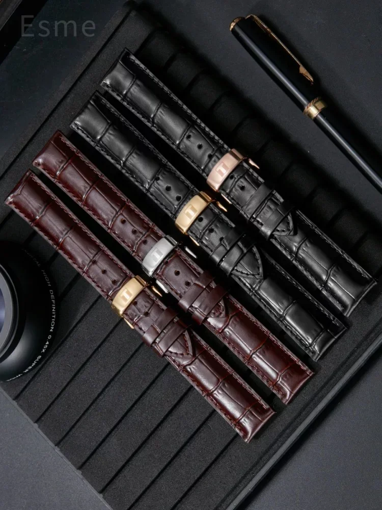 Für Tissot Le Locle 1853 Junya Duruer Starfish Armband Schwarz Braun Leder Herren Uhrenarmband Damen Bequemes weiches Uhrenarmband Image