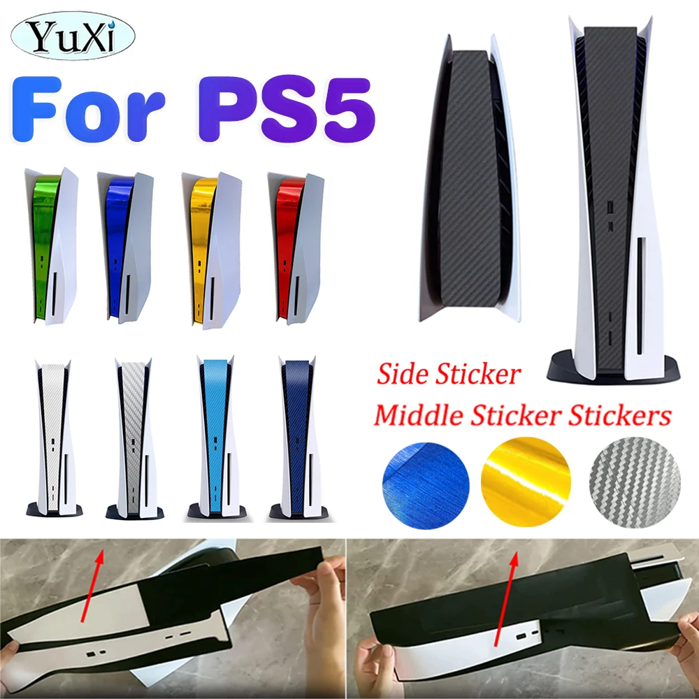 Aufkleber Mittlere Seite Haut Aufkleber Für PS5 Konsole Schutz Aufkleber Aufkleber Abdeckung Zentrum Wasserdicht Streifen Für PlayStation 5 Disc Image
