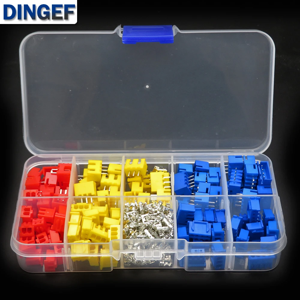 320PCS XH2.54 Jst Terminal Männlich Weiblich Draht Stecker Adapter 2p 3p 4p 2,54mm Pin Header Gehäuse KIT Image