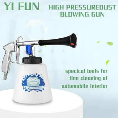 Auto Waschen Zubehör Tornado Auto Innen Tiefen Reinigung Staub Pistole Hochdruck Pneumatische Spritzpistole Auto Waschen Staub Pistole Mit Pinsel